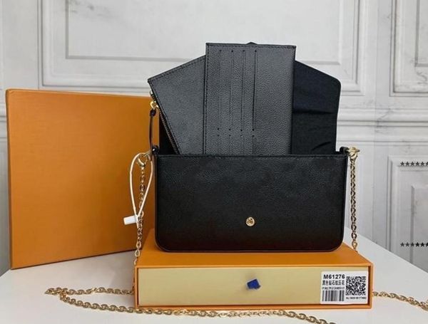 

designers bags evening purse 3pcs embossed luxurys women shoulder crossbody wallets bags gglvlouisvittonysl