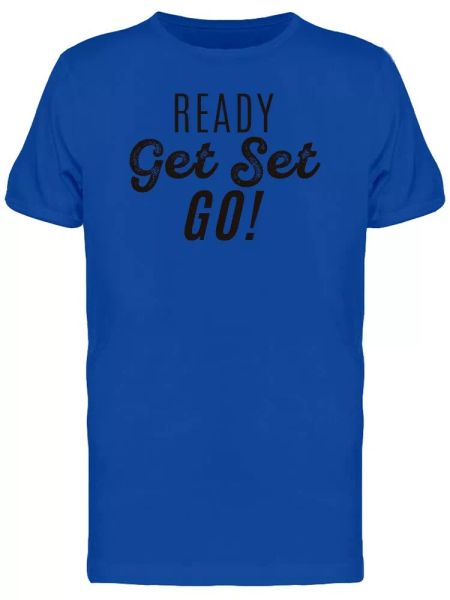 

ready get set go tee men's -image by shutterstock, White;black