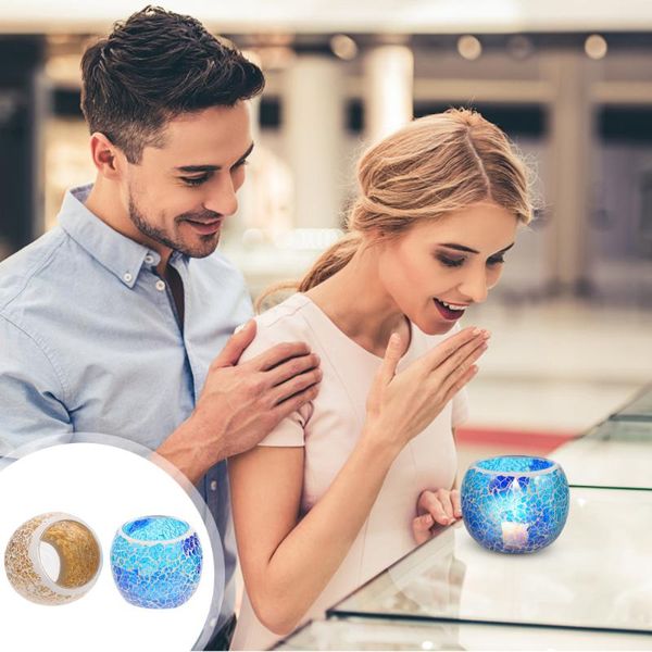 

candles 2pcs candleholders mosaic style classic candlestick glass candle cup