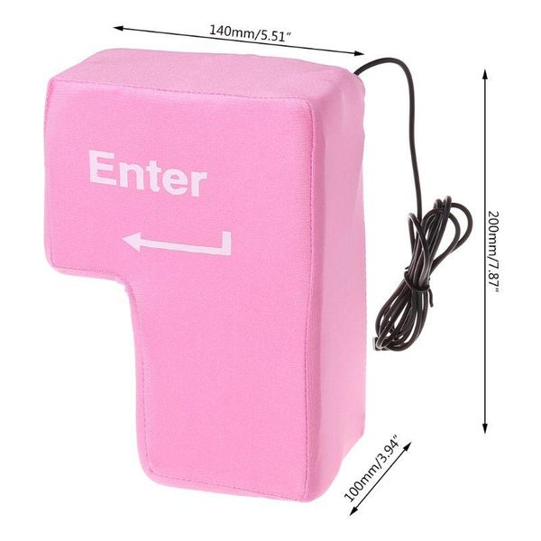 

mouse pads & wrist rests usb big enter key computer vent button deskpillow stress relief gift for pc p9ye