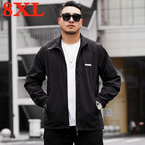 

men's jackets 6xl plus 7xl size 8xl 5xl long sleeve 2021 stand collar slim shirt casual gothic black goth men jacket, Black;brown