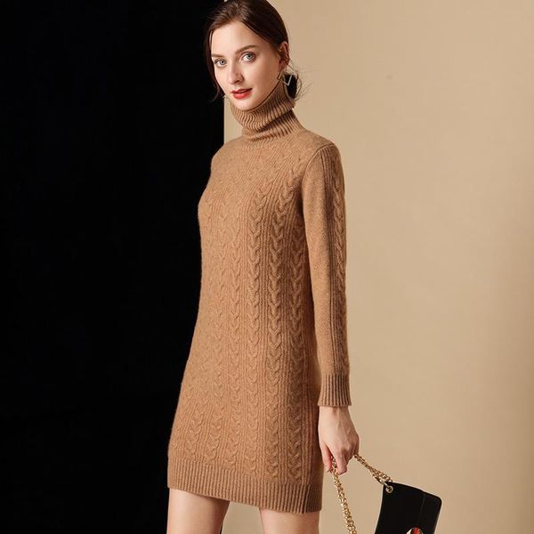 

women's turtleneck cashmere sweaters pullover long sleeve plus size slim female beige casual knitwear 2021 autumn winter, White;black