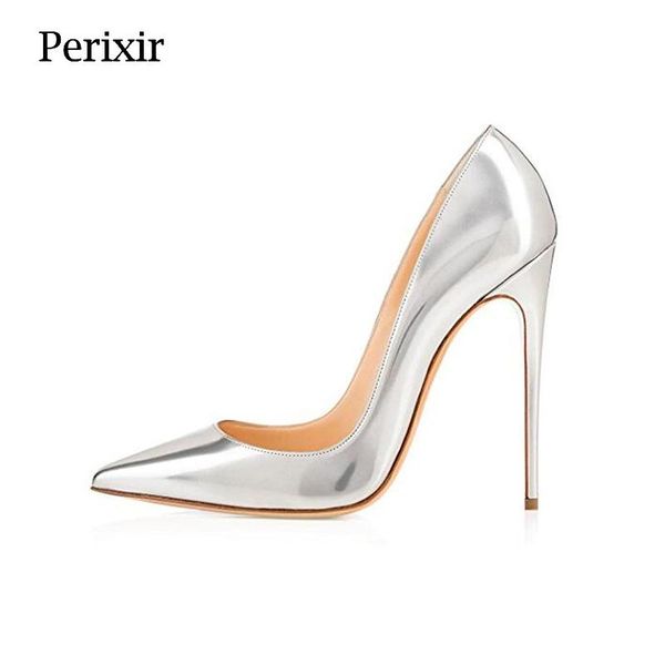 

perixir design women pumps extreme high heel pointed toe office lady dress footwear fashion spring clubwear ladies shoes, Black