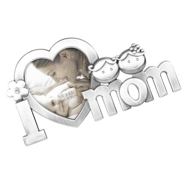 

frames i love mom metal picture po frame (silver)