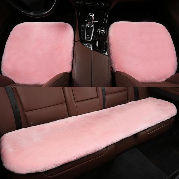 

warm car seat cover set universal winter wool cushion 3 pcs/set protector mat interior accessories covers