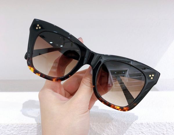 

fashion cat eye sunglasses black havana/brown shaded sonnenbrille des lunettes de soleil with box, White;black