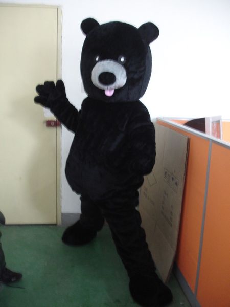

mascot costumes black bear mascot costume halloween suits party game dress outfits clothing advertising carnival easter festival adults, Red;yellow