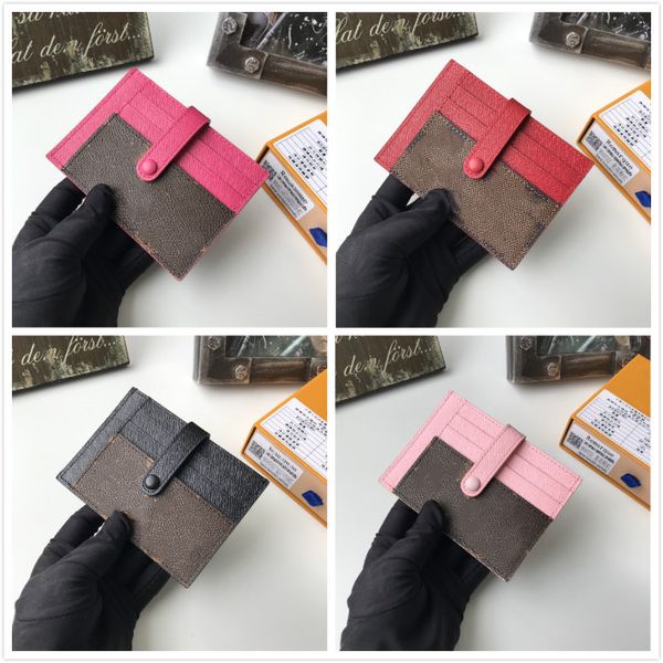 

men luxurys designers cardholder holders classic womens casual credit card holder cowhide leather ultra slim wallet mens women wallets, Red;black