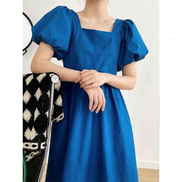 

casual dresses women white mini square neck puff sleeve summer high waist elegant s clothes vestidos 6bb6, Black;gray