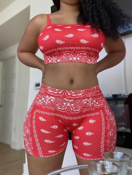 

printed casual sport cute women tracksuits club graphic bandana 2 piece tracksuit set for matching sets top, Gray
