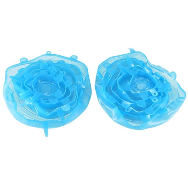 

table runner food silicone, 12pcs reusable square and round expandable silicone lids for fruit storage, cups, glass, bowl, small, microwave,
