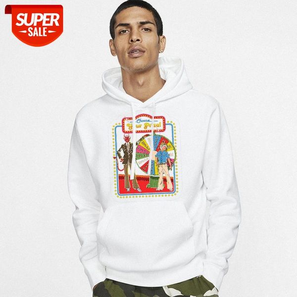 

sticker series creative printing sweater plus velvet hoodie white sportswear trend #tm8s, Black