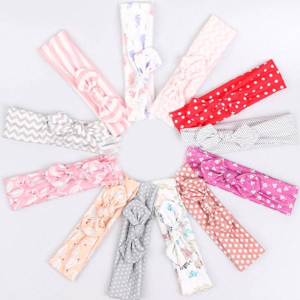 

hair accessories 2021 1pc baby girls 's ears headbands bowknot korean cartoon printing children hairbands, Slivery;white