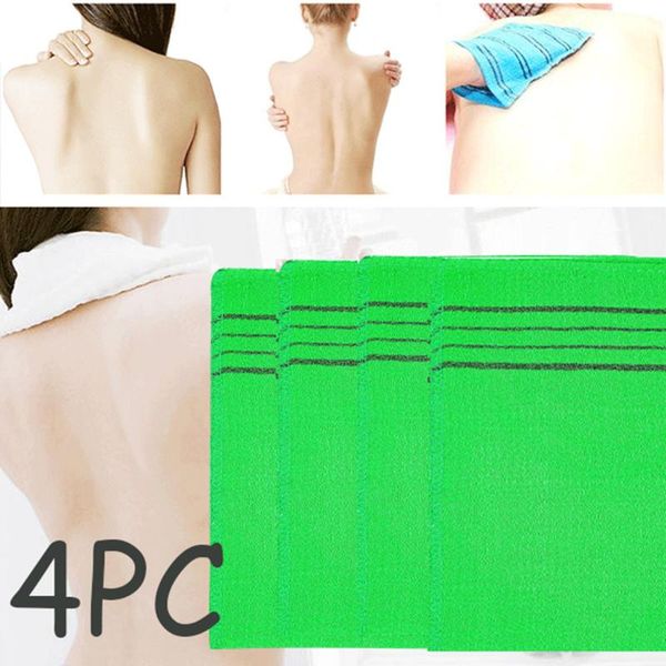 

towel bath coarse grain green flat mouth single piece sand cloth 4pc soft shower body brush accessories q40