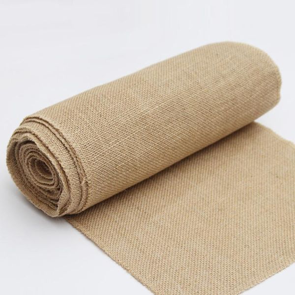 

table cloth 10mx30cm wedding party runner burlap natural jute imitated linen rustic decoration accessories home