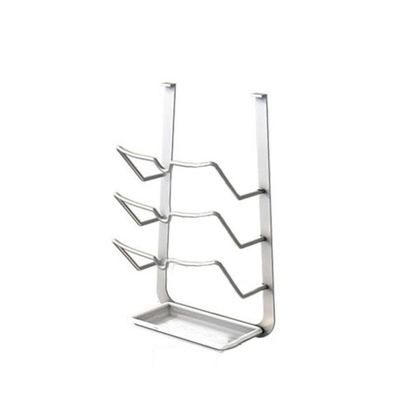 

bathroom shelves wall mount pot lid organizer rack cabinet holder with drain tray kitchen storage and