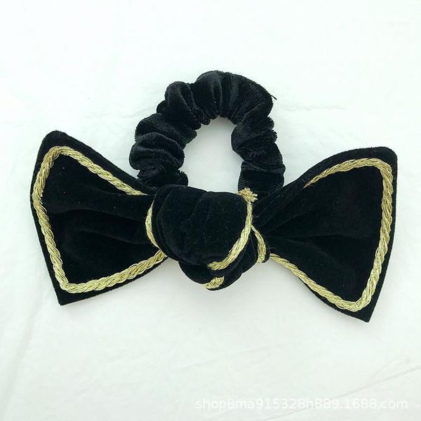 

women velvet bow hair bands scrunchies girl's cute accessories ponytail holder1