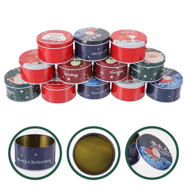 

christmas decorations 12pcs candy boxes gift sweets containers (mixed color)
