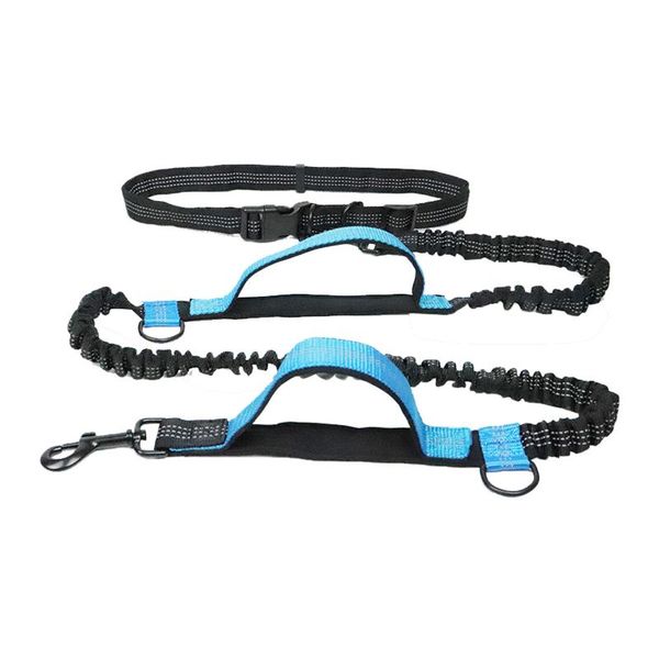 

chain reflective tape adjustable outdoor elastic traction rope sports harnesses waist pet leash jogging dog lead for running collars & leash