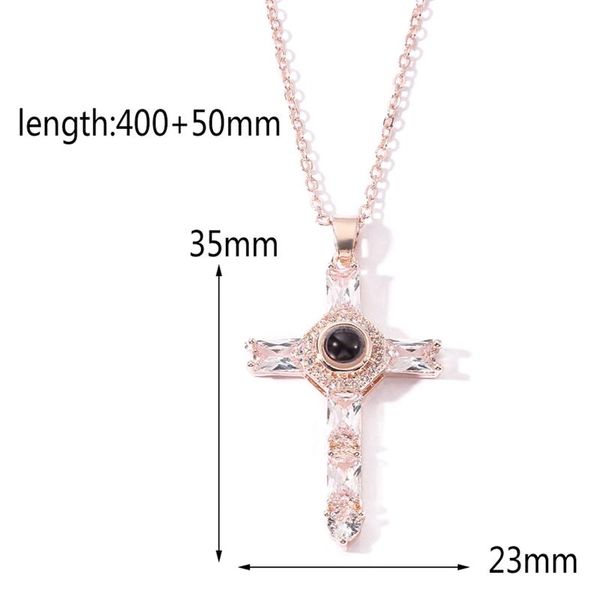 

pendant necklaces religious cross necklace choker projection oratio dominica rose gold & silver color wedding