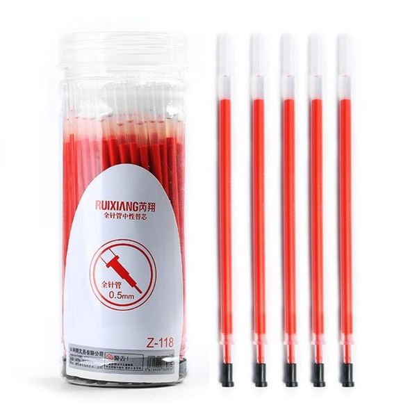 

80pcs gel pen refill set black blue red ink ballpoint tip 0.5mm pens