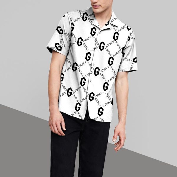 

men's casual shirts short-sleeved summer slim formal dress lapel, White;black