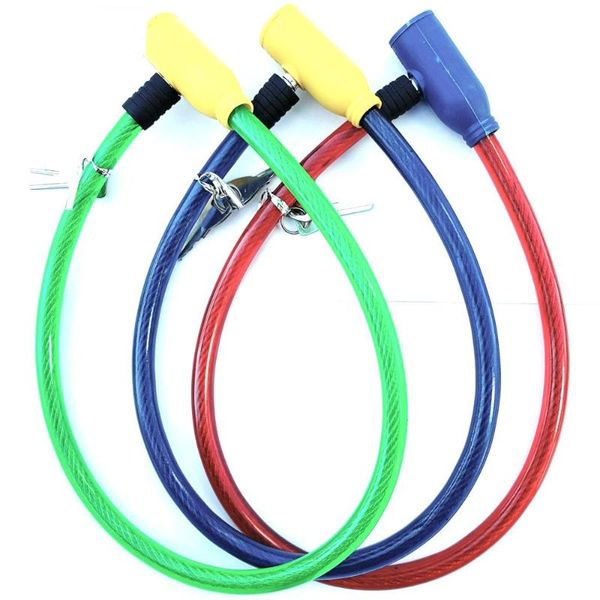 

theft protection 1pcs steel wire metal bicycle safety lock universal anti-theft motorcycle cable 2 keys