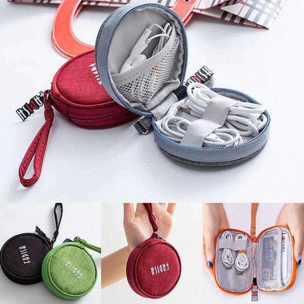 

mini digital storage bag data cable organizer portable accessory kit carrying case holder bags