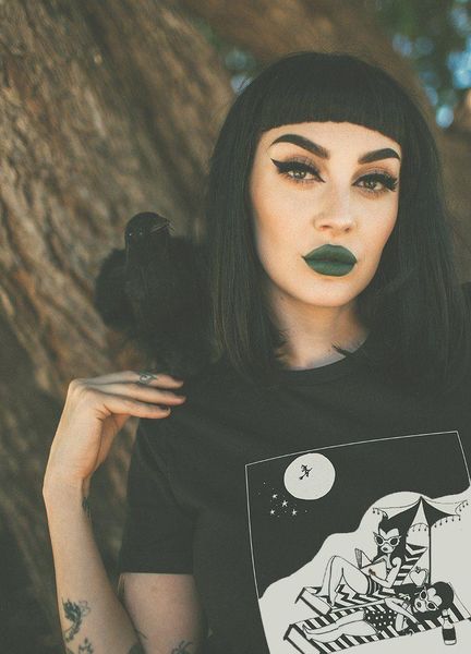 

vampire women t shirt moon kissed graphic aesthetic grunge camisetas tumblr cotton witches funny vintage tee tshirt, White