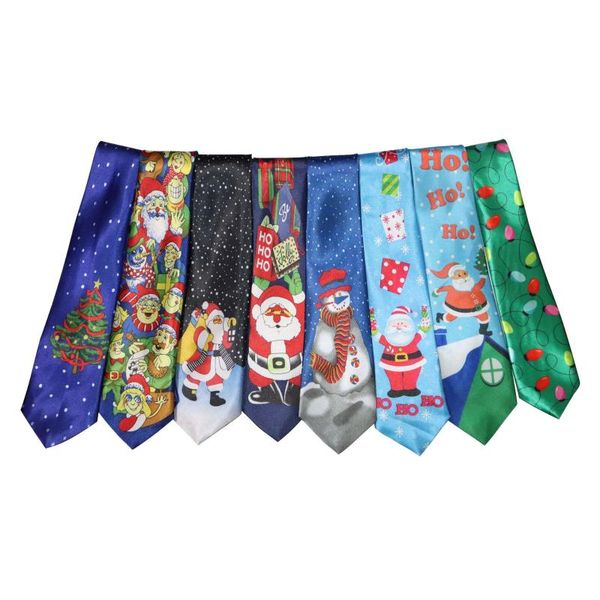 

bow ties cartoon christmas santa claus deer tie casual fashion cosplay, Black;gray