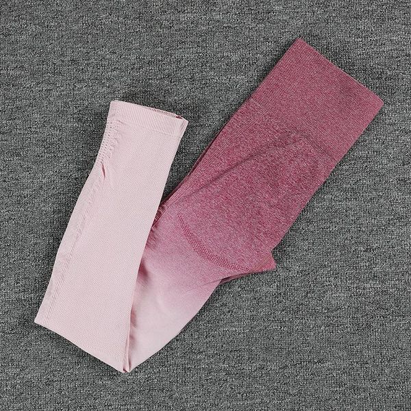 

yoga outfit gradient seamless leggings sport fitness running pants high waist booty gym elastic body building pantalones for women