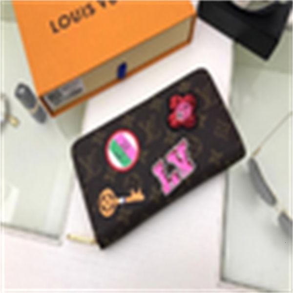

card chain brand long designer pouches luxury cases m63392 wallets zippy wallet zipper key wallet holders leather purse clut compact, Black;red