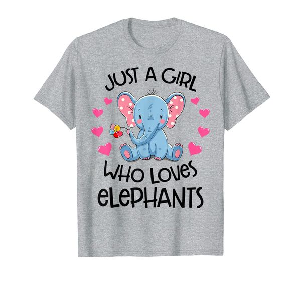 

just a girl who loves elephants gift for girl kids women t-shirt, White;black