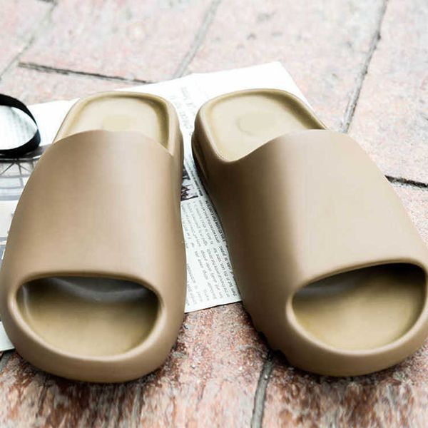 

yeesy slide women men slippers desert sand bone resin sandal bench foam runner sneakers indoor outdoor brown football basketball soccer shoe, Black