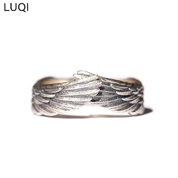 

cluster rings s925 vintage thai silver angel love hug men and women couple tj-57, Golden;silver