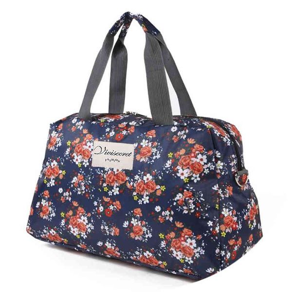 

scione women travel handbags new fashion portable luggage floral print duffel s waterproof weekend duffle bag lj200921