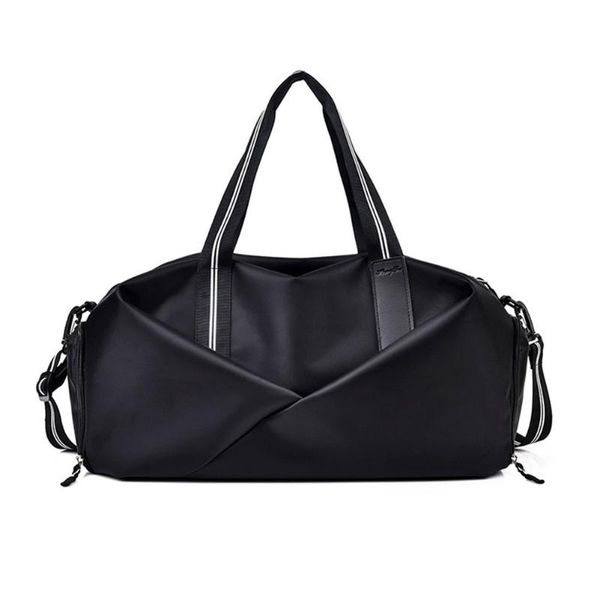 

men women duffle nylon fitness sports travel waterproof yoga outdoor handbag training shoes compartment gym bag pouch wet pocket bags