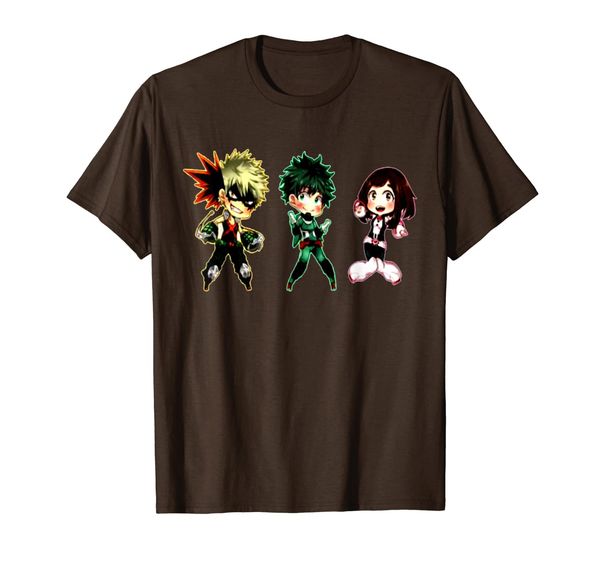 

my hero chibi t-shirt academia t-shirt, White;black