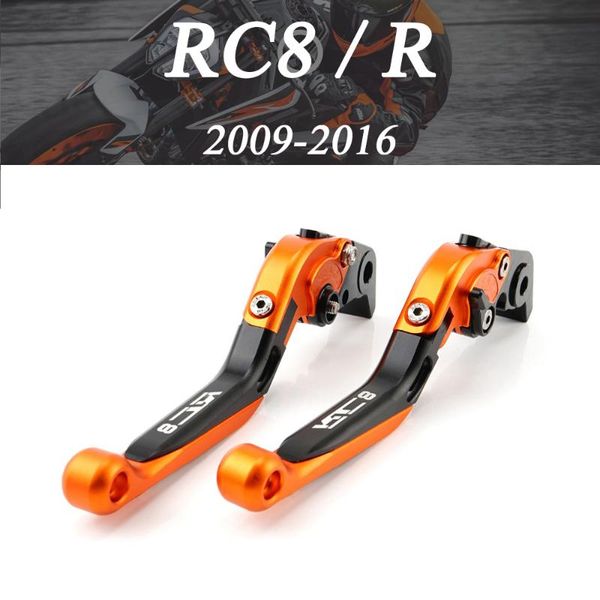 

motorcycle brakes accessories cnc folding extendable brake clutch levers for rc8 / r 2009-2021 with logo