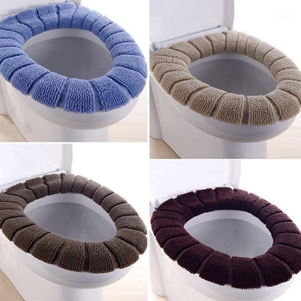 

toilet seat covers winter comfortable velvet coral bathroom cover household closestool soft mat case lid1