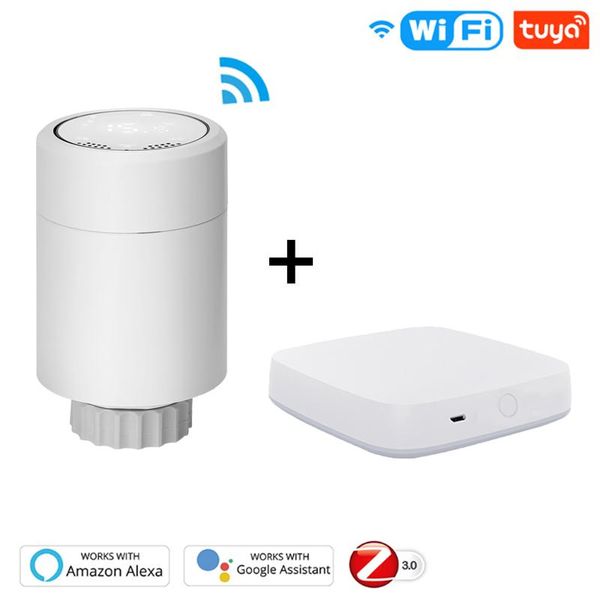 

smart home control hy367 wifi zigbee3.0 trv thermostat - valve thermostatic radiator controller heater google-home alexa voice & app remote