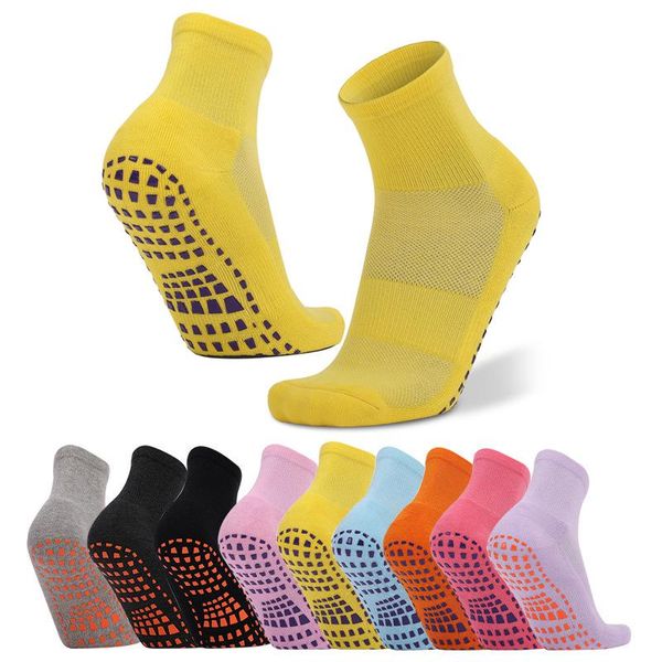 

trampoline socks for home sport cotton anti-slip breathable floor yoga foot massage sports, Black