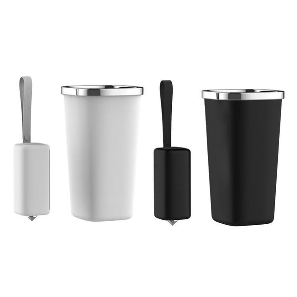 

portable silicone car mini trash can rubbish garbage bin holder dust storage with bag other interior accessories