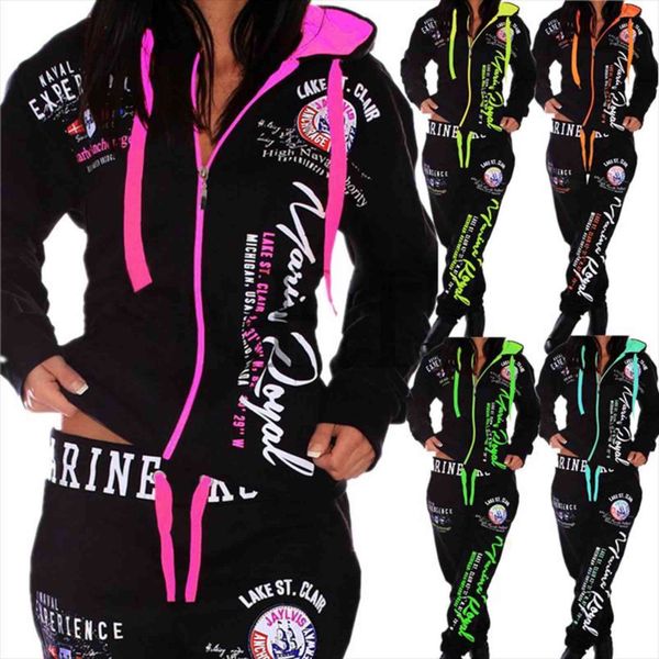 

s 3xl brand sportswear casual womenpant hooded sweatshirt and set, White