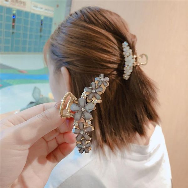 Haarspangen, Haarspangen, koreanische Kristall-Clip, Blumen-Kopfschmuck, Top Catch, Mode-Accessoires für Frauen und Mädchen