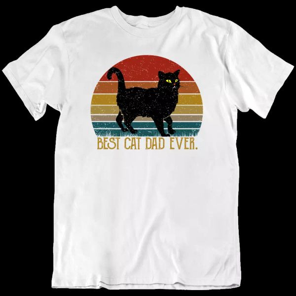 

cat dad ever tee cats mom cat owners lover men's t shirt new, White;black