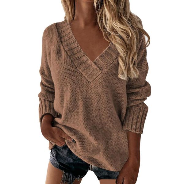 

women's hoodies & sweatshirts women pullover streetwear clothes oversize fashion casual solid patchwork color v-neck long-sleeved swea, Black