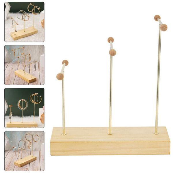 

storage boxes & bins 1pc earrings and jewelry display hanger necklace wooden showing shelf