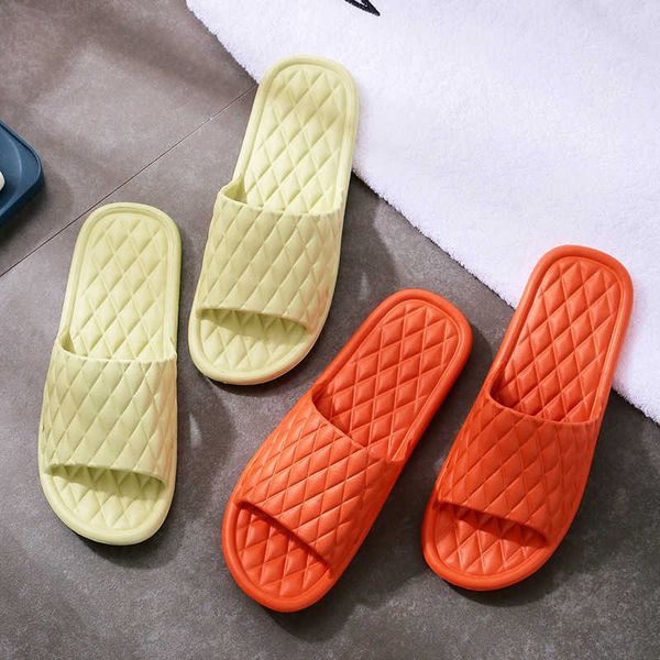 

slippers female daily use indoor household soft soled slippers bathroom bath lovers wear cool summer men's home shoes, Black