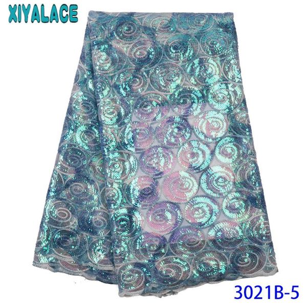 

ribbon sky blue tulle lace fabric african net 2021 french sequins fabrics laces for asoebi dresses ks3021b, Pink;blue